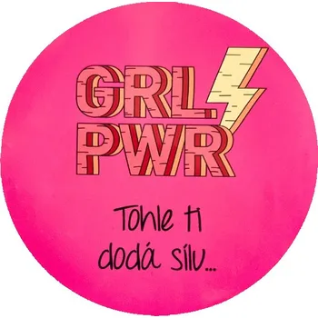 samolepka MojeParty Samolepka "Tohle ti dodá sílu" GRL PWR růžová 10 cm