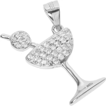 Přívěsek Argento 85933 Stříbrný přívěsek - koktejl, čiré kulaté zirkony