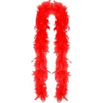 Karnevalový doplněk RAPPA Boa červené s peřím, 2 m