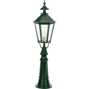 Venkovní osvětlení K.S. Verlichting Klasické světlo na cestu Liverpool, zelené - Ø základny 21 cm, Ø hlavy lampy 30 cm transparentní 1 x 60 W - Doprava zdarma