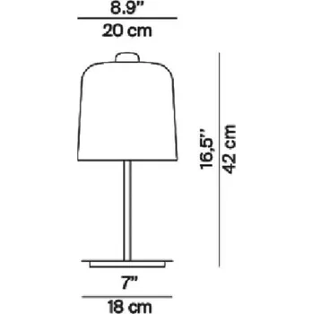Lampička Luceplan Zile stolní lampa černá matná, 42 cm - Ø nohy 18 cm matná černá 1 x LED - Doprava zdarma
