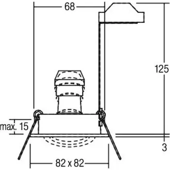 Lampička Vestavné bodové svítidlo BRUMBERG Tirrel-S, patice GU10, chrom 1 x 50 W - Doprava zdarma
