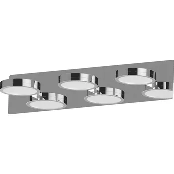 Lampička Lightme osvětlení zrcadla Aqua down chrom 3 zdroje - průměr osvětlovacích hlav 11,2 cm 3 x 6 W LED - Doprava zdarma