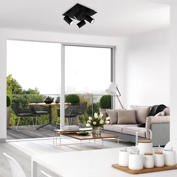 Svítidlo Briloner Stropní svítidlo 2857-045, otočné, 4 zdroje, černá 4 x 40 W - Doprava zdarma