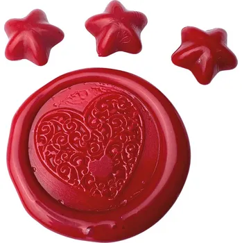 Pečeť Creatissimo - Vosk pro pečetění ve tvaru Hvězdičky Červená - 50 g