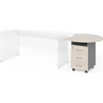 Zásuvkový kontejner Kontejner Manager 86 x 77 cm, akát světlý / šedá