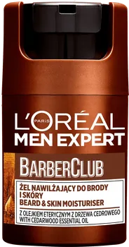Péče o vousy L’Oréal Paris Men Expert Barber Club Beard & Skin Moisturiser hydratační krém na obličej a vousy pro muže 50 ml