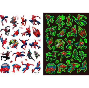 Odstranitelné tetování Dětské dočasné tetování - SVÍTÍCÍ VE TMĚ - SPIDER MAN 4 (Značka: TAKARA TOMY)