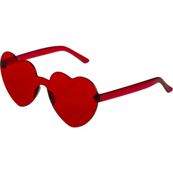 Party dekorace Barevné brýle srdce - červené