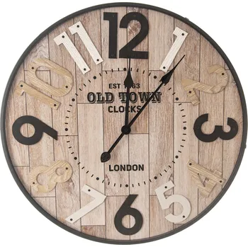 Hodiny Indecor Nástěnné hodiny Old Town světle hnědá 62x62x5 cm