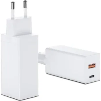 EnviroBest Napájecí adaptér 1x USB-A 1x USB-C - 65W, bílý - EGA C65