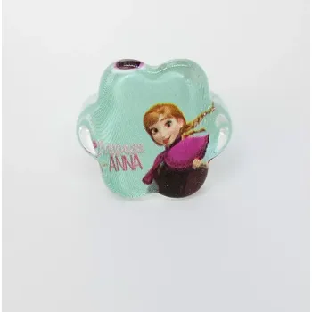 Prsten Prstýnek - LEDOVÉ KRÁLOVSTVÍ KYTIČKA - Anna modrý - S vadou (Značka: ZHEJIANG)