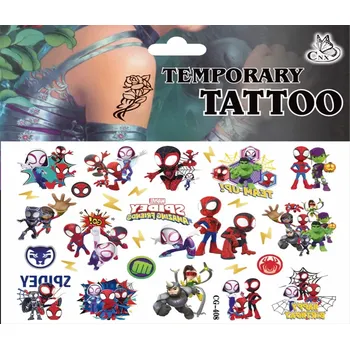 Odstranitelné tetování Dětské dočasné tetování - SPIDER MAN - SPIDEY AND HIS AMAZING FRIENDS 6 (Značka: TAKARA TOMY)