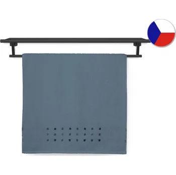 Ručník Luxusní ručník 50x100 TERRY KOSTKY 500g šedomodrá