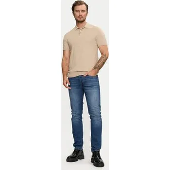 Pánská móda United Colors Of Benetton Jeansy 4MCP57BC8 Tmavomodrá Slim Fit 32