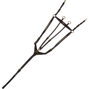 Sport Kentaur Poprsník pro koně ARRAS s ozdobami Velikost: Cob, Varianta: Černá + stříbrné kování