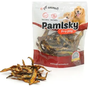 Pamlsek pro psa ALL ANIMALS sušené rybičky 110g