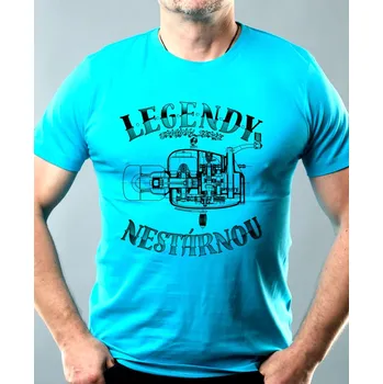 Pánská móda Jawa 50, motor, Fichtl, Legendy nestárnou. V4 - Pánské tričko Basic - Nejoblíbenější - S