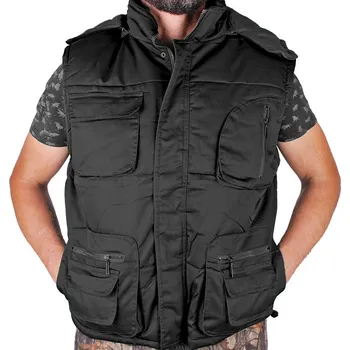 Pánská vesta Vesta GOLD CHAMPION zateplená černá (pánská zateplená vesta s kapucí)