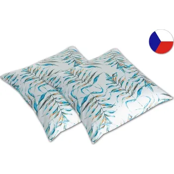 Dekorativní polštářek Saténový dekorační polštářek 40x40 DIAMANT Paradise listy