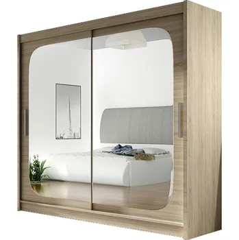 Šatní skříň Velká šatní skříň BEGA VIII sonoma šířka 180 cm