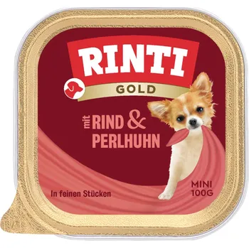 Krmivo pro psa 6x100g RINTI Gold Mini - Hovězí & perlička