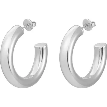 Náušnice ORNAMENTI Kruhové stříbrné náušnice