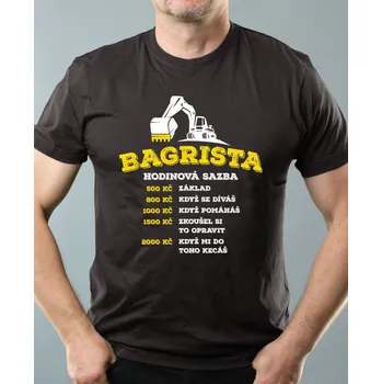 Pánské tričko Hodinová sazba BAGRISTA - Pánské tričko Basic - Nejoblíbenější - S