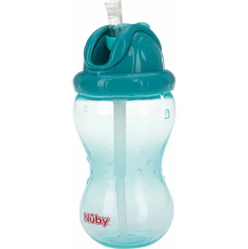 teploměr do vody pro miminko NUBY Hrneček netekoucí se sklápěcím brčkem a 360 ml, 12 m+ zelený