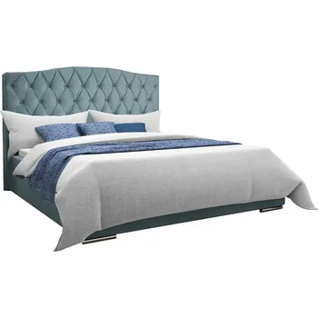 Postel Postel STELLA 14 STANDARD 140x200 cm - stříbrné nohy Světle modrá