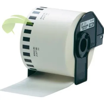 Kotouček do pokladny a tiskárny štítků TONERSYP etikety pro Brother DK-44205, 62mm x 30,48m, role, snímatelné bílé