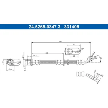 Brzdová hadice Brzdová hadice ATE 24.5265-0347.3