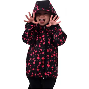 Chlapecká bunda Dětská softshellová bunda, plameňáci 104