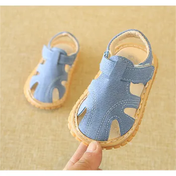 Chlapecké sandály Sandálky s pískátkem - MODRÉ (18-24 m) (Značka: SONKPUEL)