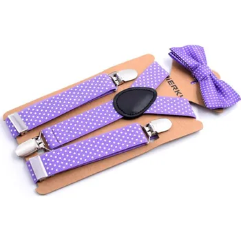 Amparo Miranda® Dětský set motýlek a kšandy MF02, Barva fialový