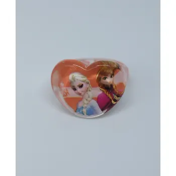 Prsten Prstýnek - LEDOVÉ KRÁLOVSTVÍ SRDÍČKO - Anna a Elsa 1 - S vadou 2 (Značka: ZHEJIANG)