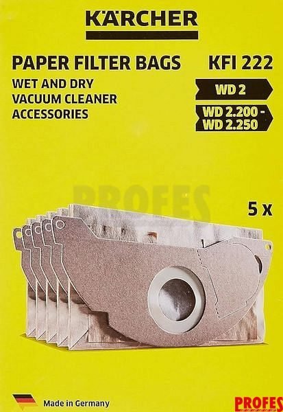 KÄRCHER papírové filtrovací pytle 5ks pro MV 2 Series 6.904-322.0