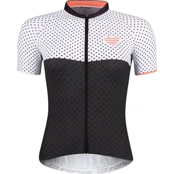 cyklistický dres FORCE dres F POINTS LADY kr. rukáv, černo-bílý Velikost: M + Výměna dárku do konce ledna 2026