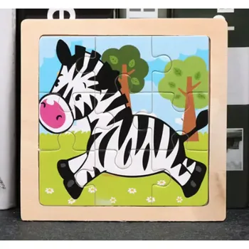 Puzzle Dřevěné puzzle pro nejmenší (S) - ZEBRA (Značka: SKXNIER)