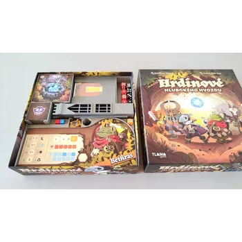 Příslušenství k deskovým hrám inserty.cz Hrdinové Hlubokého Hvozdu - Insert + mini dice tower (černý, 0040)