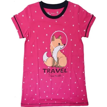 Dívčí pyžamo Dívčí noční košile Wolf S2383 tmavě růžová