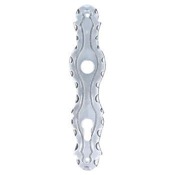 Dveřní kování KOVIAN, s.r.o. štít s otvormi 260x57x4mm, rozteč 90mm, otvor na kľučku ø20 mm, pozinkovaný