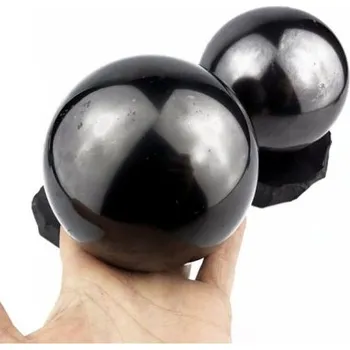 Šungitová koule leštěná 10cm pro harmonizaci