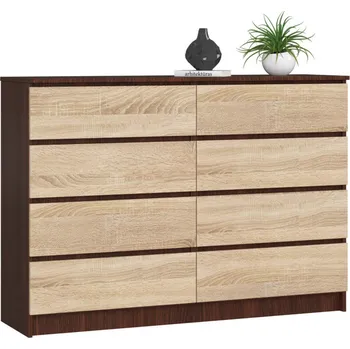 Ložnice Komoda K140 8SZ wenge/sonoma