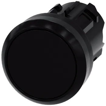Knoflík tlačítko, 22 mm, kulaté, plast, černá barva, stiskací knoflík