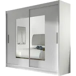 Velká šatní skříň BEGA VII bílá šířka 180 cm