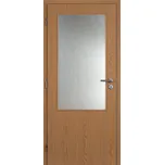 Interiérové dveře Doornite 2/3 sklo - fólie dub, sklo kůra čirá, levé "80", zámek pro BB, voština