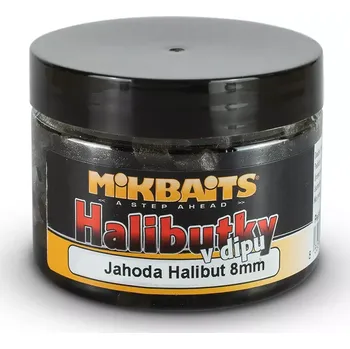 Nástraha MIKBAITS Halibutky v dipu 150ml - Jahoda Halibut 8mm
