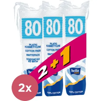 Kosmetický tampón 2x BELLA Odličovací tampóny kulaté (3x80 ks)