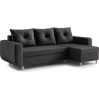 Sedací souprava Rozkládací rohová sedací souprava EVAN Tmavě šedá